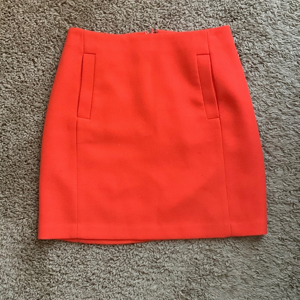 Banana Republic Women's Coral Orange Straight Pencil Skirt